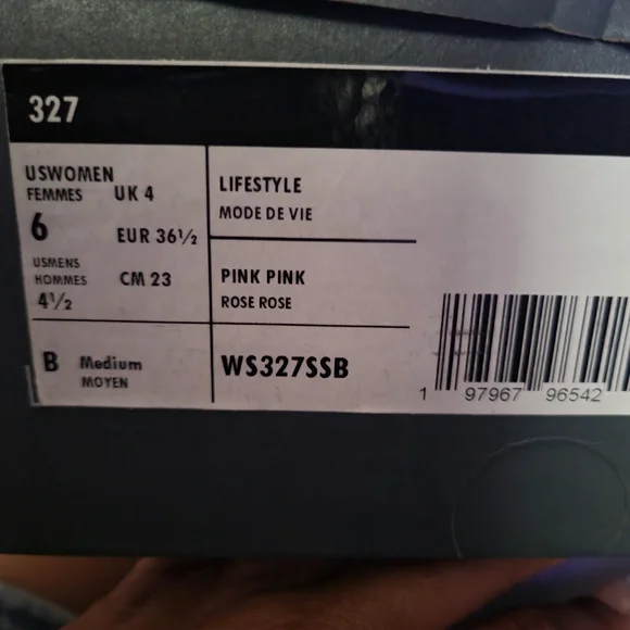 New Balance 327 Mauve and Cream Sneakers - Picture 5 of 5